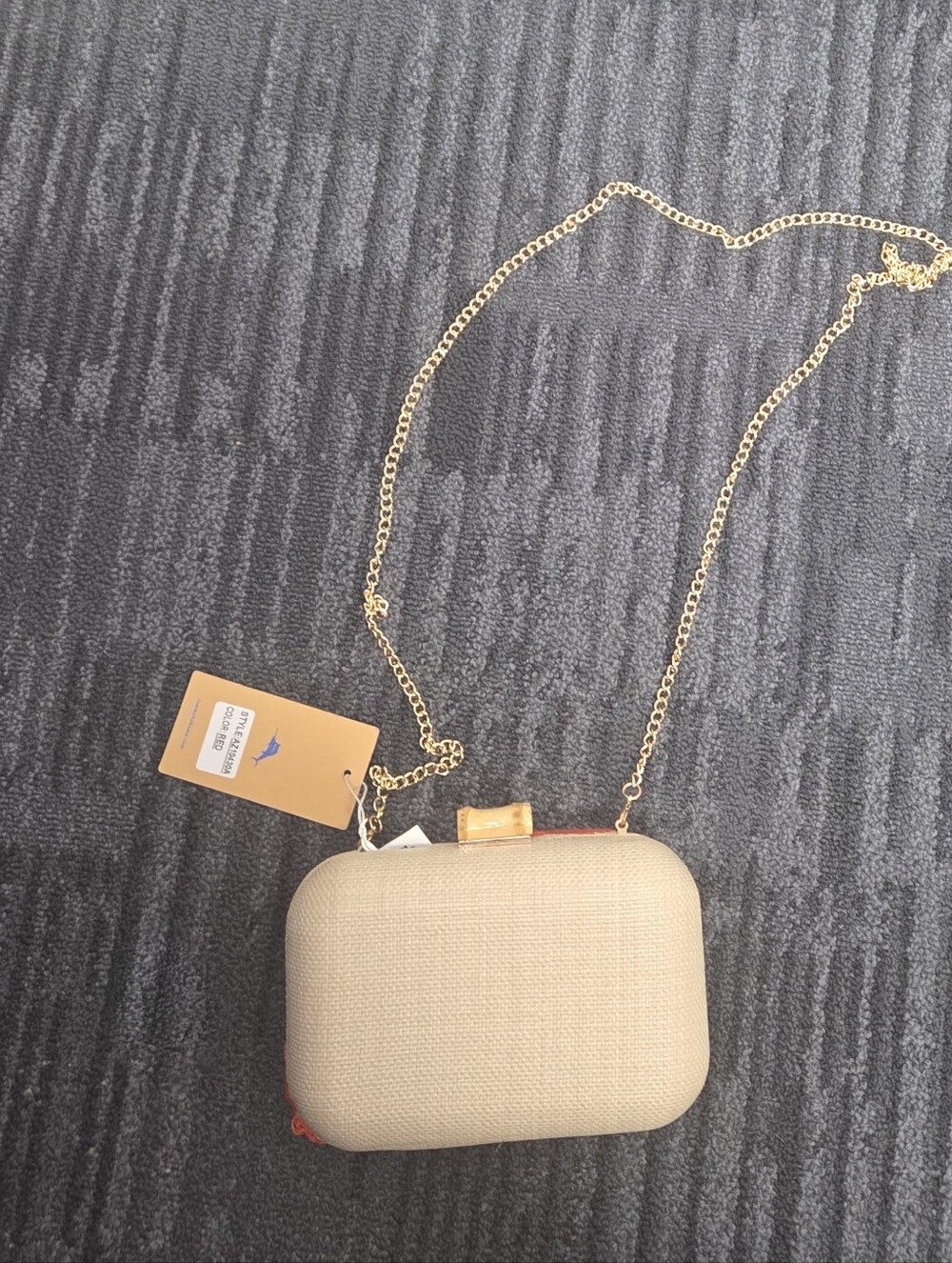Tommy Bahama Tik Tok Famous Viral Woven Crab Clutch Crossbody w/ Gold Chain NWT - Picture 4 of 8